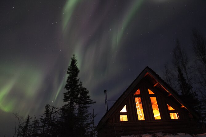 Aurora Viewing - Aurora Husky Lodge , Great view from top of the ridge - Inside Aurora Husky Lodge from 10:30 PM to 2:00 AM
