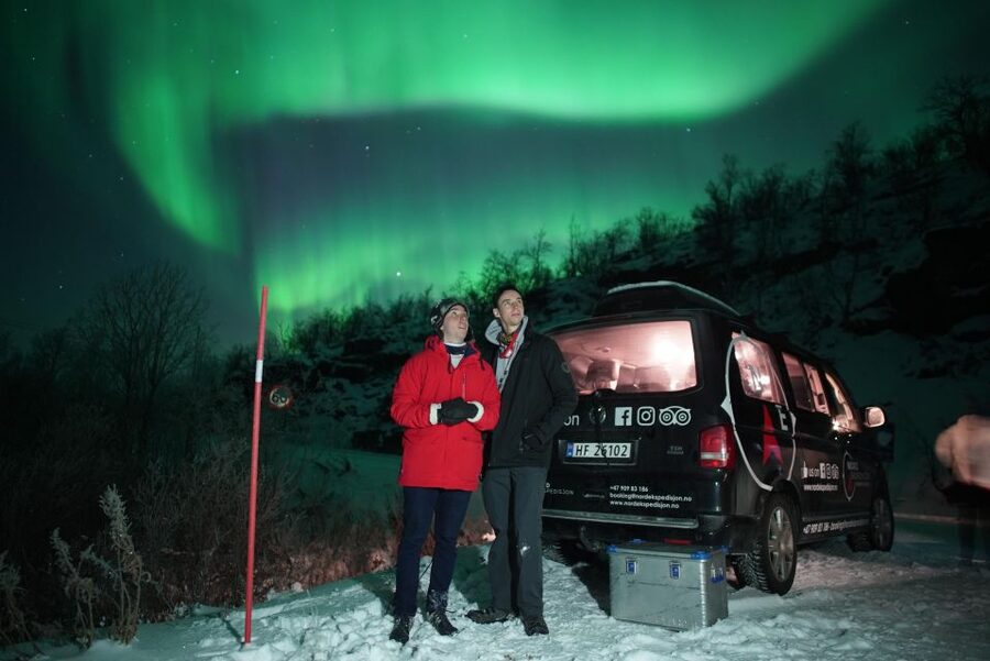 From Alta: Nighttime Northern Lights Spotting Tour - Following the road toward better skies