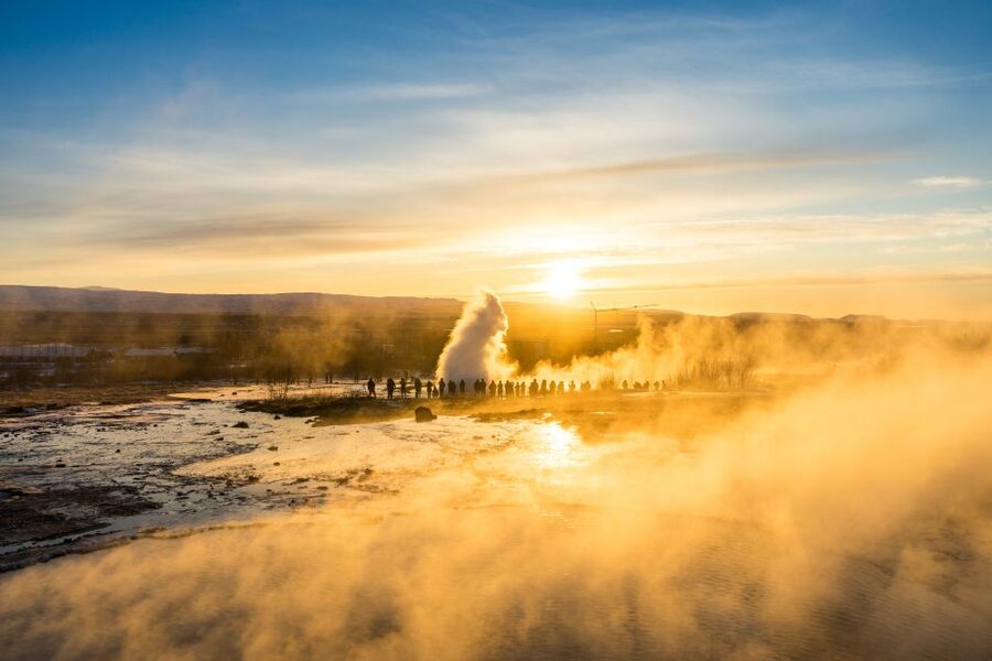 From Reykjavík: Golden Circle & Northern Lights Combo - Gullfoss, the Golden Waterfall