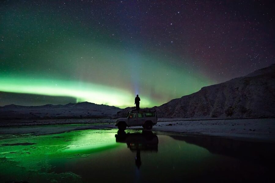 From Tromsø: Private Northern Lights Experience - Leaving Tromsø in a black Mercedes V-Class