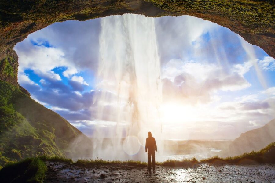 Iceland: South Coast and Northern Lights Tour - Skógafoss and the climb above the falls
