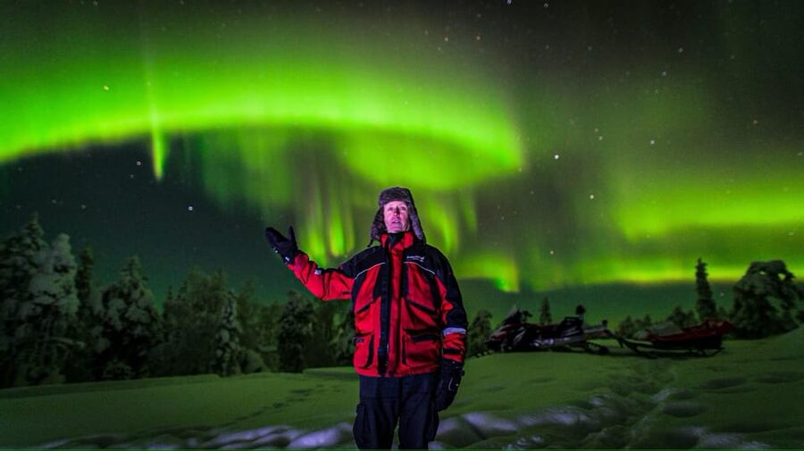 Inari: Northern Lights Hunt Snowmobile Safari - What happens from pickup to the practice track