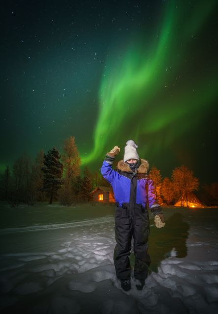 Ivalo: Lake Inari Northern Lights Tour w/ Reindeer & Dinner - From Ivalo to the quiet village of Koppelo