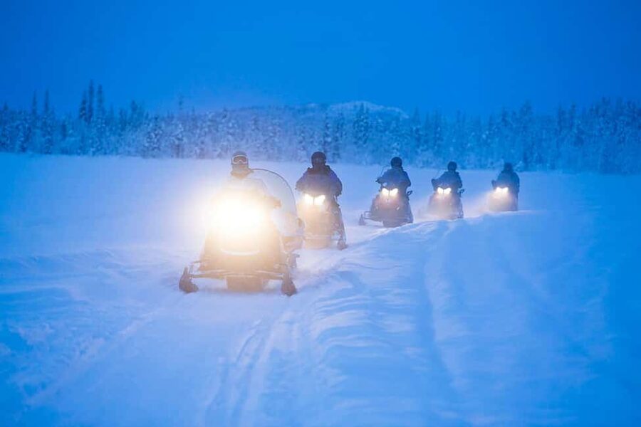 Kiruna: Northern Lights Snowmobile Tour with Dinner - The Torne River and silent forests