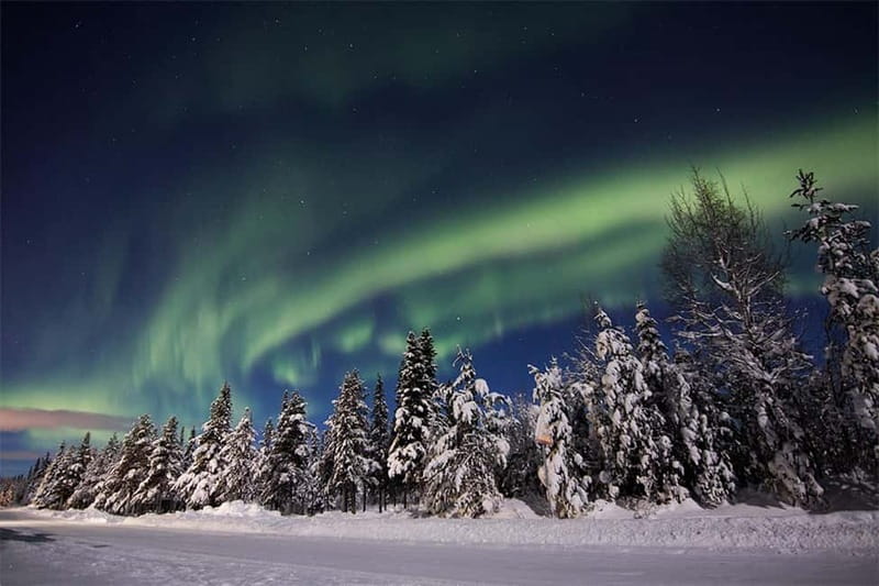 Kiruna: Snowshoe Trek with Aurora Hunt and Warm Beverage - Starting near Kiruna’s new city centre