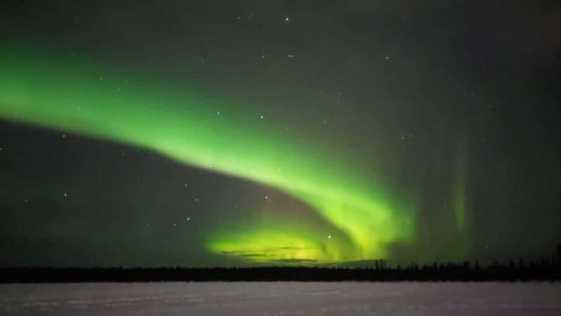 Kiruna: Snowshoe Trek with Aurora Hunt and Warm Beverage - Learning the snowshoe rhythm