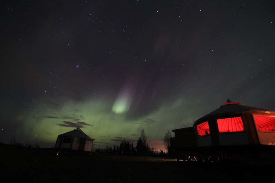 Late Night Yurt Dinner and Northern Lights - Waiting for the Northern Lights indoors