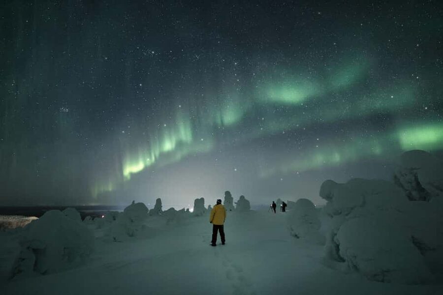 LEVI Adults Only Northern Lights Hunt with Snowshoeing - Thermal clothing, dinner, and the campfire