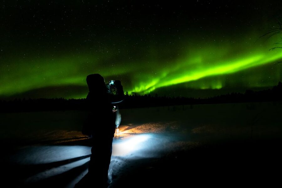 Levi: Northern Lights Tour by Minivan - Setting out from Levi after dark