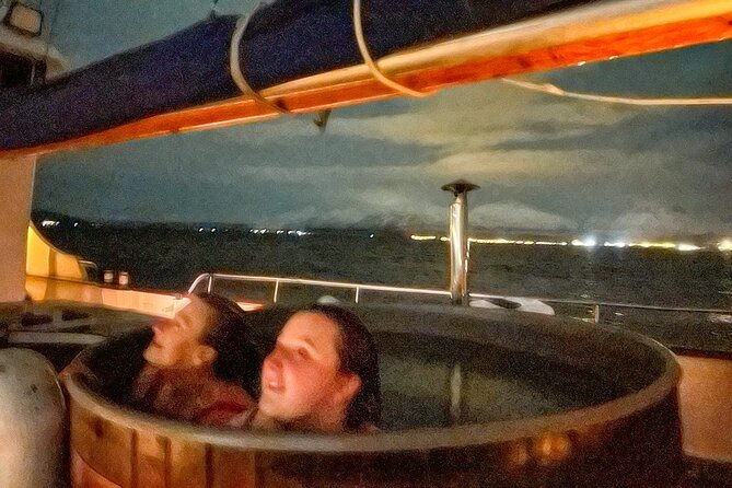 Luxury Northern Lights Yacht Cruise with Hot Tub from Tromsø - The hot tub at sea