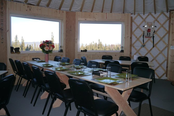 Northern Lights Viewing including Dinner and Dog Sledding - Meeting the huskies before the ride