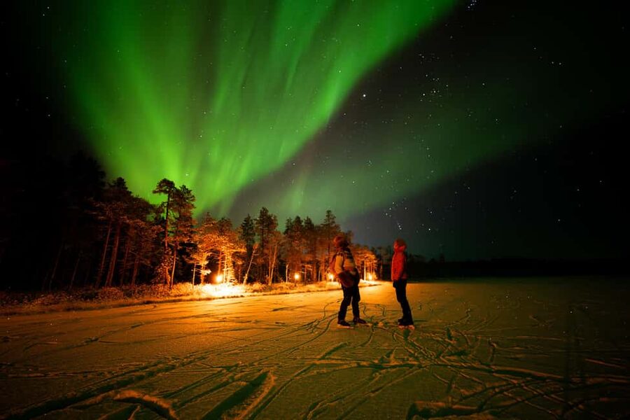 Ranua: Northern Lights tour with Campfire Meal & Pro Camera - A small van and a flexible evening plan
