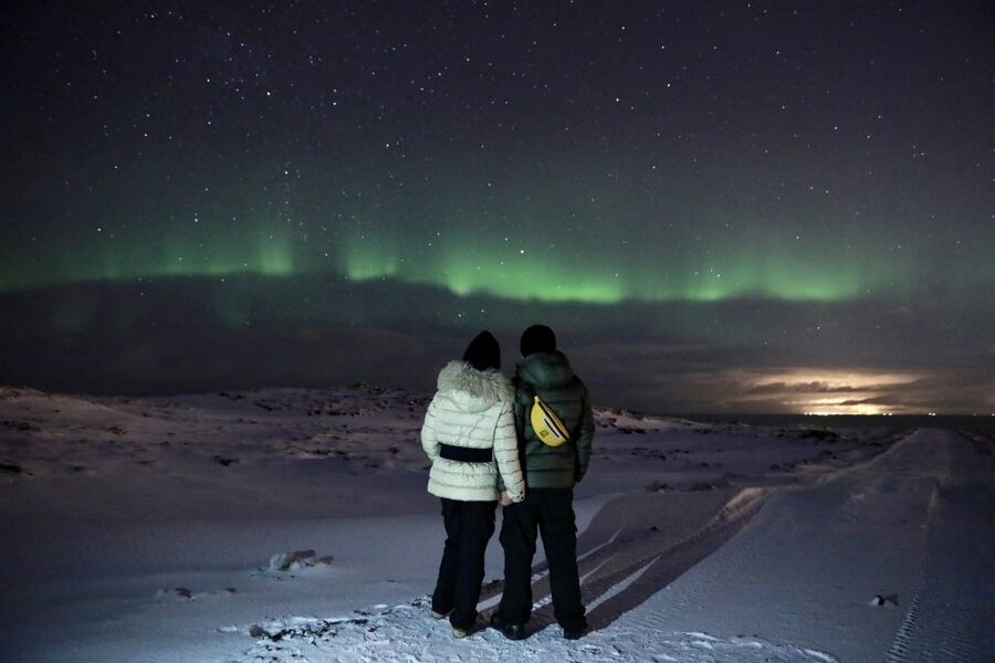 Reykjavík: Golden Circle, Blue Lagoon & Northern Lights Tour - Kerið gives the route a volcanic finish