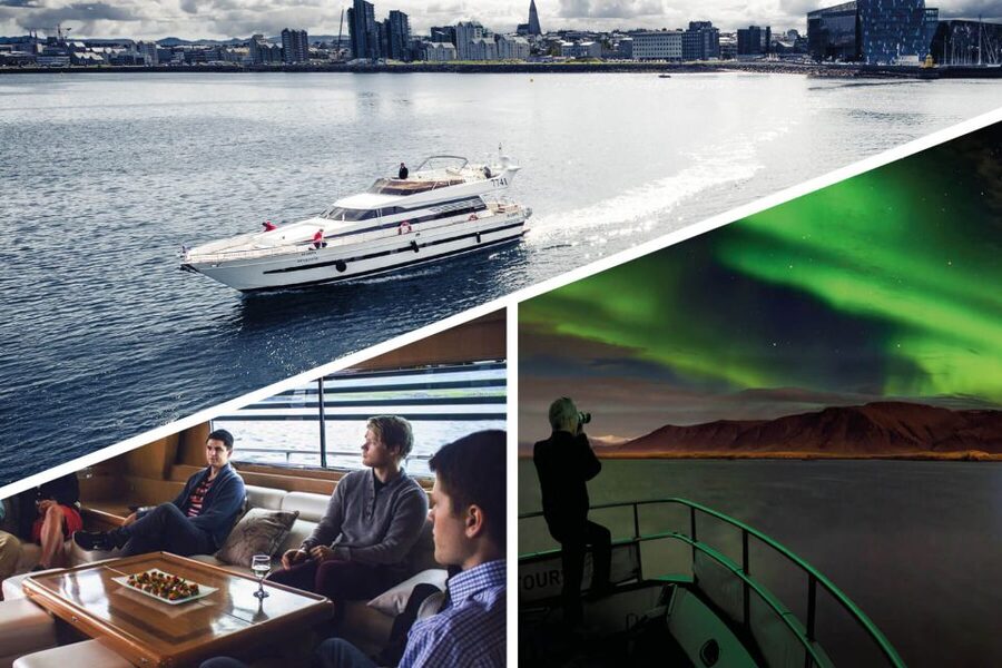 Reykjavik: Northern Lights Motor Yacht Cruise - Leaving Old Harbor for the northern lights