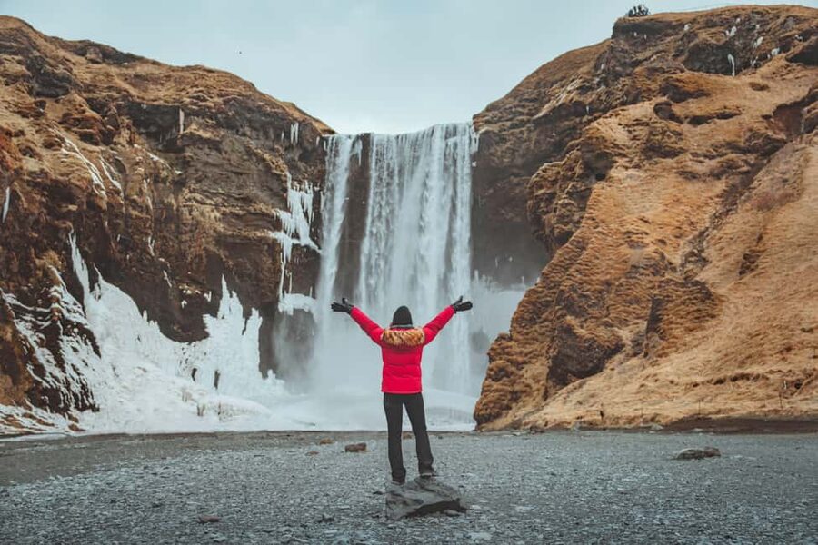 Reykjavik: South Coast, Glacier Hike & Northern Lights Combo - Skógafoss closes the daylight sightseeing