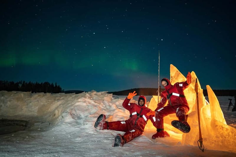 Rovaniemi: Ice Floating in Forest Lake with Aurora Borealis - Key points at a glance