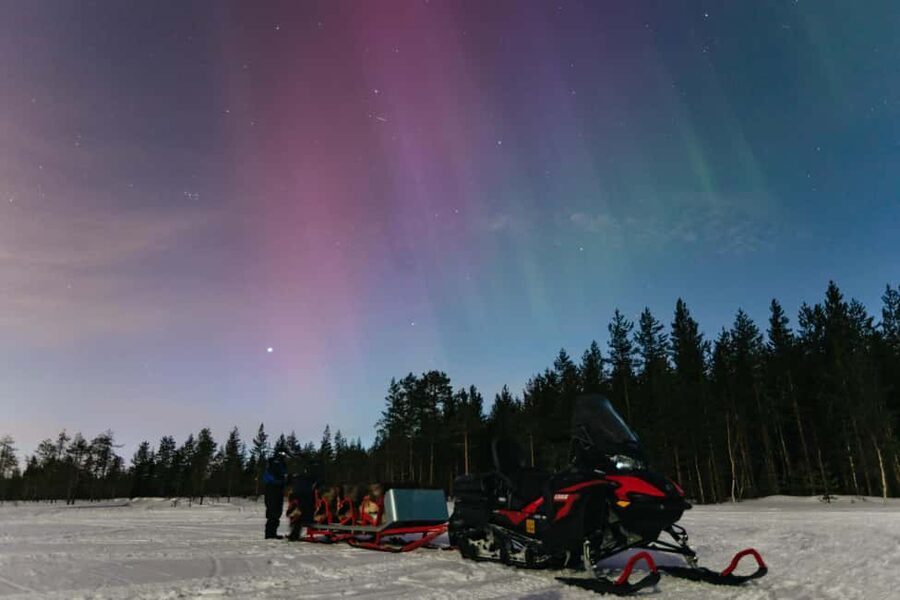 Rovaniemi: Northern Lights Family-Friendly Snowmobile Safari - A gentle introduction to Lapland by snowmobile