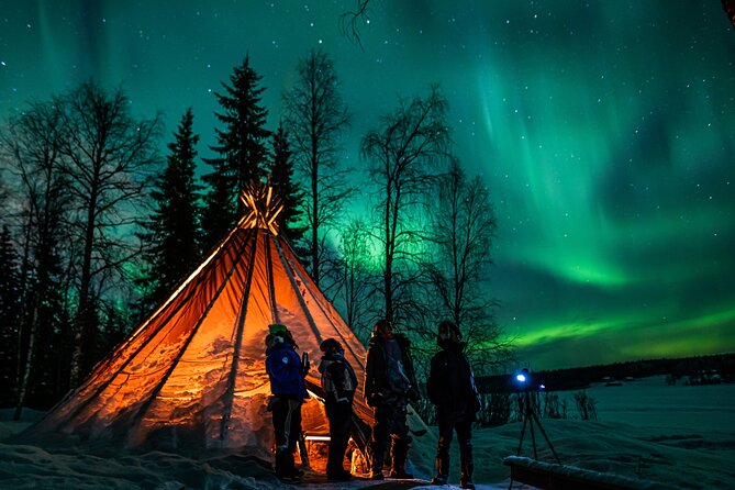 Rovaniemi Northern Lights Photography Small-Group Tour - Warm clothing, fire, sausages, and hot berry juice