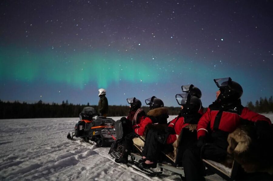 Rovaniemi: Northern Lights Sleigh Ride - The frozen lake stop