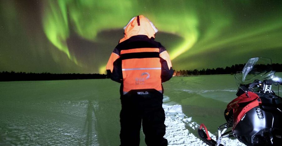 Rovaniemi: Search for Northern Lights Snowmobiling Trip - Sharing a snowmobile with another adult