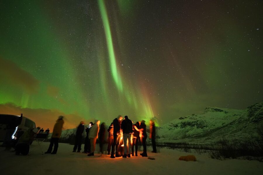 Tromsø: Chase Aurora in Minibus and Free Aurora Portrait - Thermal suits help, but pack properly