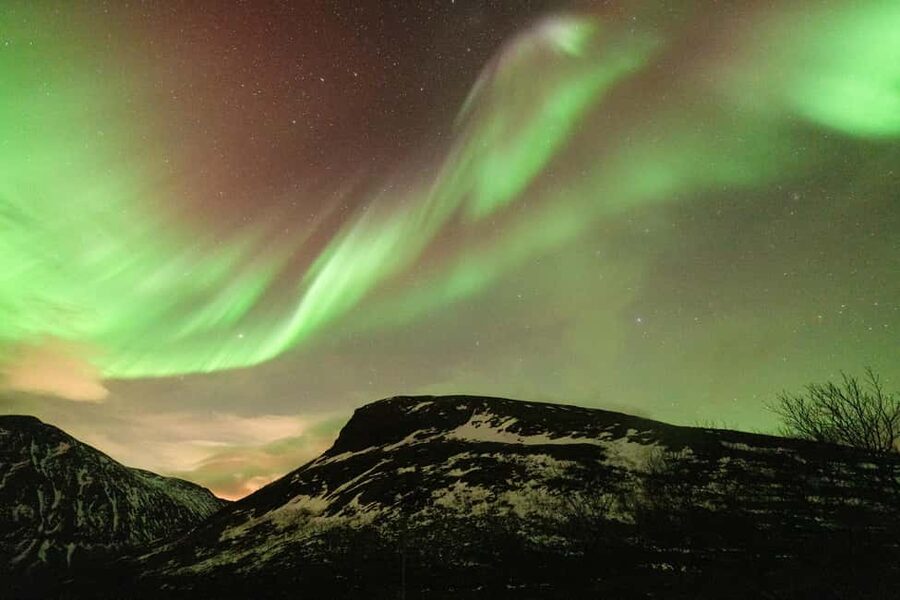 Tromsø: Northern Lights Minibus Tour with Local Experts - Complimentary photos, with one detail to check